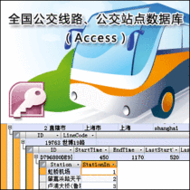 全国公交线路数据库公交站点数据库(省份直辖市) Access