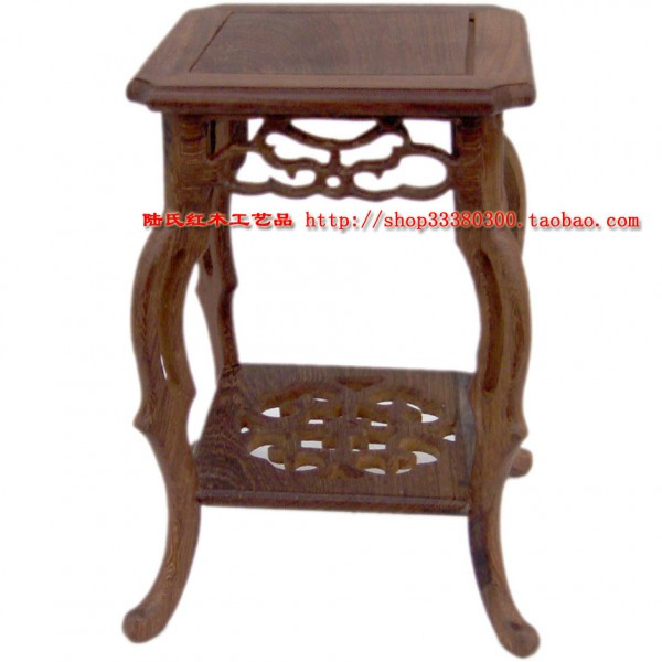 Tea pot display large chicken fin wooden seahorse shores jade small flower frame (Lu's red wood)