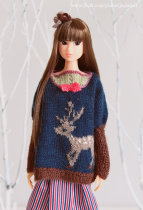 Gaga hand-blue sika deer sweater momomoko Blythe Araki jerryberry fr