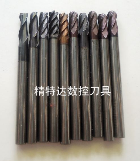 Numerical control cutter imported tungsten steel old milling cutter head ball head two-edge four-edge 4X50L second-hand tungsten steel milling cutter