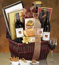 American gifts of fruit basket to friends in California