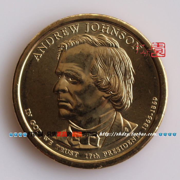 2011 US$ 1 President Coin 17th Andrew Johnson Memorial Coin Fidelity Quartery