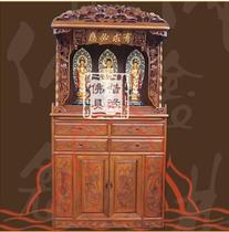 Buddhist niches main hall vertical Buddhist niches Western Three Saints Buddhist niches vertical niches cabinet sets custom-made camphor wood Buddhist niches