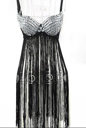 Lady Gaga Performance Costume Nightclub Sexy Female Singer Ds Stage Outfit Extra-Long Rhinestone Tassel Bra Lady Gaga Performance Costume Nightclub Sexy Female Singer Ds Stage Outfit Extra-Long Rhinestone Tassel Bra