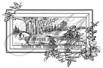 Magenta EZ Self-adhesive Rubber Stamp*Stamp: C17058Q Countryside Scenery