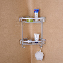 Hong Kong Shang Space Aluminum Double Corner Holder Tripod Bathroom Toilet Corner Frame with adhesive hook Bathroom