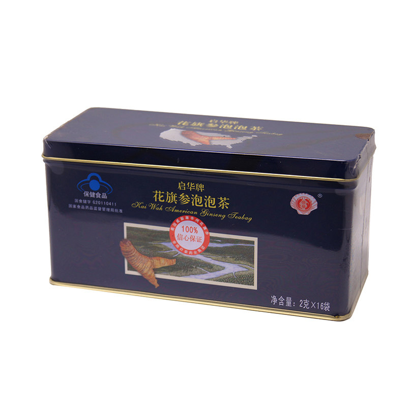 启华牌花旗参泡泡茶 2g×16袋 铁罐