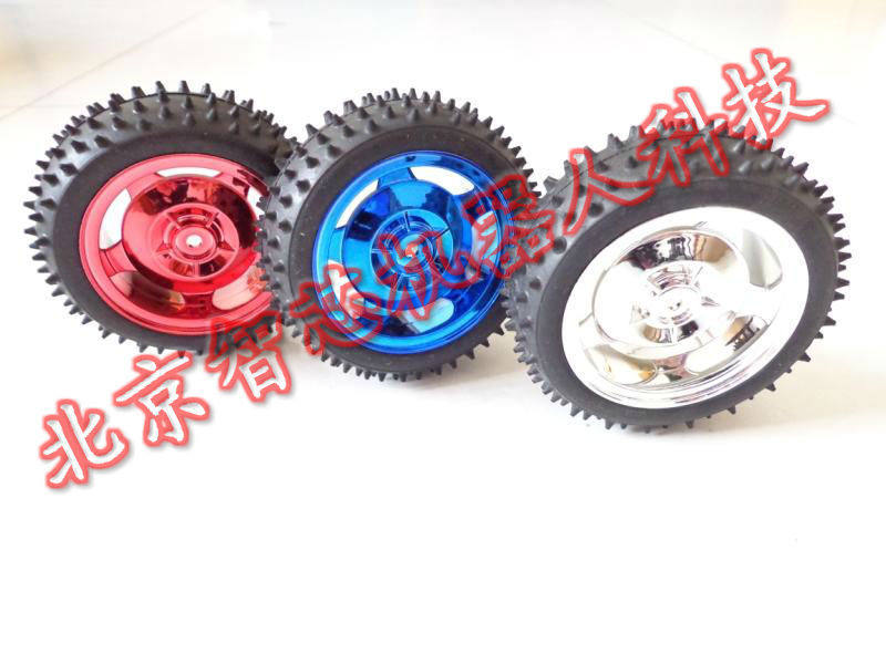 85MM智能寻迹小车橡胶轮子31MM宽 小车轮胎联轴器 小车底盘机器人