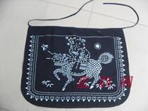 Tea Restaurant Cloth Art Blue Printed Cloth Farmhouse Le Cotton Fabric Apron In-home Kitchen Daily Semi-Body Circumference