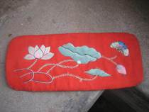 The beautiful colorful silk old embroidery embroidery piece of the Republic of China Summer Butterfly Lotus 1