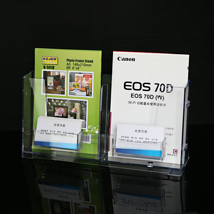 Name sheet box Two-grid A5 Single-page Display shelf Acrylic Information Shelf Transparent Brochure Color page shelf 313