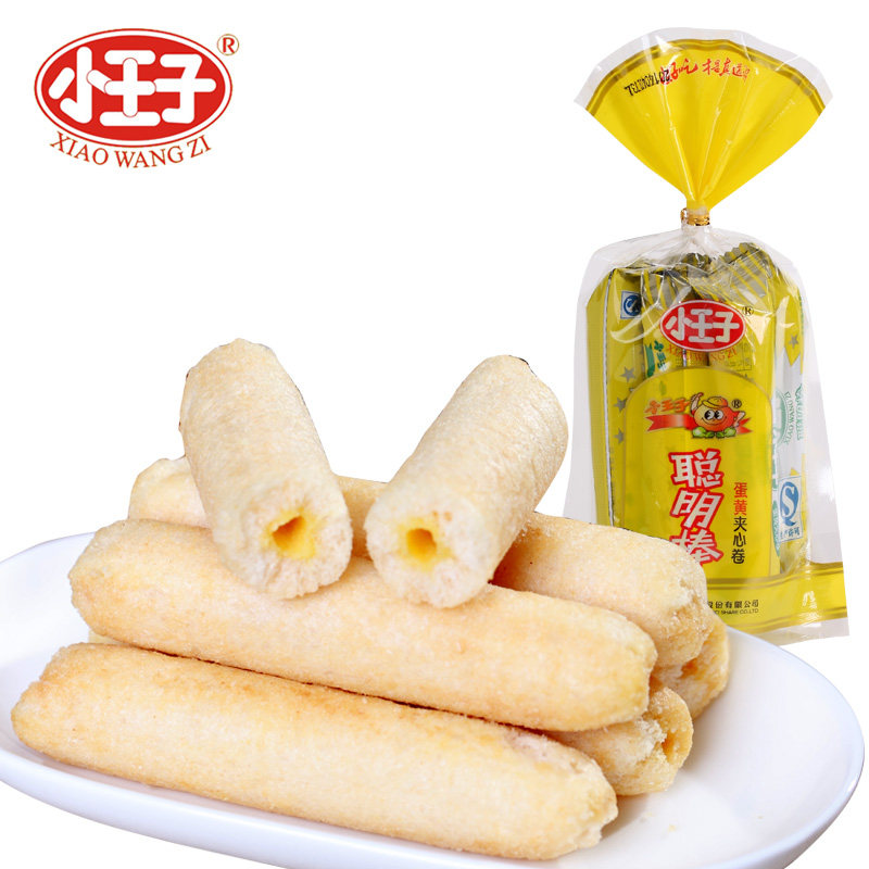 【天猫超市】小王子聪明棒45g 蛋黄夹心卷休闲膨化零食小吃