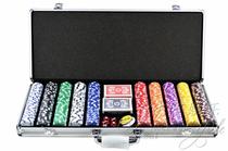 Thickened aluminum box 600 yards dice flower chip set Mahjong chip coin Texas chip set