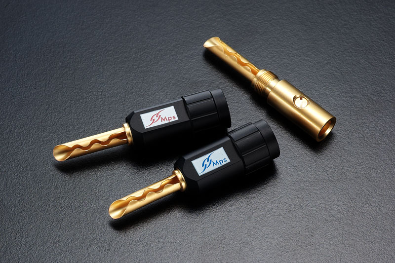 Taiwan MPS fever connector banana plug HIFI gold-plated speaker plug Shark-2