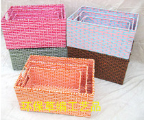 Straw rope storage basket storage basket storage basket * finishing Basket grocery frame storage frame snack box