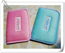 Double crown * Japanese wish single brand card holder passport holder Passbook bag deposit clip certificate bag sanitary cotton bag