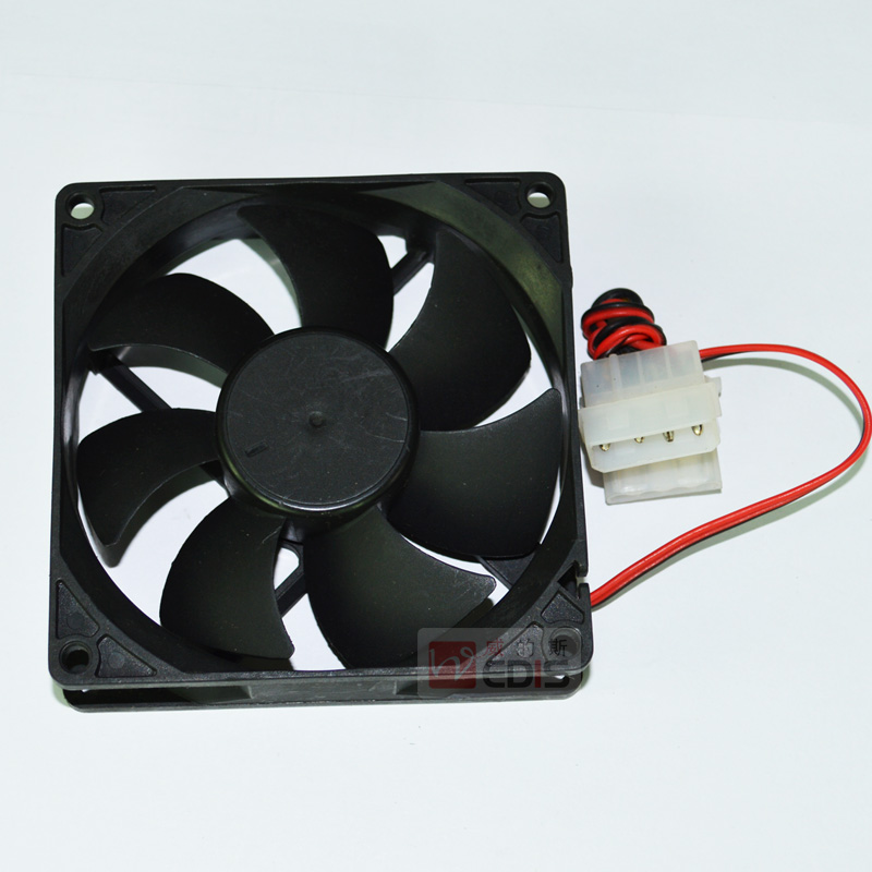 9cm chassis radiator fan Desktop computer chassis fan D type mouth silent power supply fan 12v9 cm