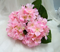 Foreign trade upscale emulation multi-head embroidered ball flower powder group flower table flower insert floral art hotel decorate the silk flower fake flowers