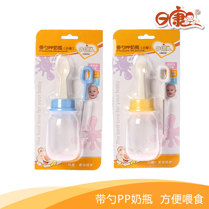 日康米糊奶瓶 离乳奶瓶 软头勺喂食喂汤药奶瓶RK-3039(小号)120ml