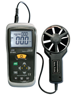 CEM Temperature Difference Style Anemometer Wind Anemometer DT619 Wind Speed Gauge Wind Speed Gauge DT-619