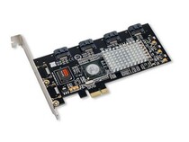 Theba PCI-E x1 Rotate 4 Port SATA2 Expansion Card Array Card SIL 3124 Chip