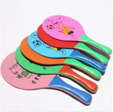 Star cartoon board badminton racket thickened wooden board feather racket three hair racket beach racket cricket feather