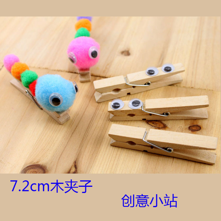 Old Things to make use of small hands working young children handmade with small animal hair caterpillars handmade material wood clips