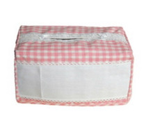 South Korean Jemono Normal Cross embroidered paper towel sleeve (blue powder)