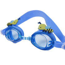 New silicone waterproof and anti-fog childrens mens and womens swimming goggles childrens cartoon glasses bee multi-color