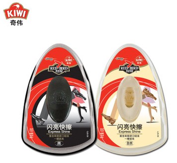 红鸟KIWI奇伟闪亮鞋擦6g黑色/自然色鞋油速亮清洁保养护理液体剂