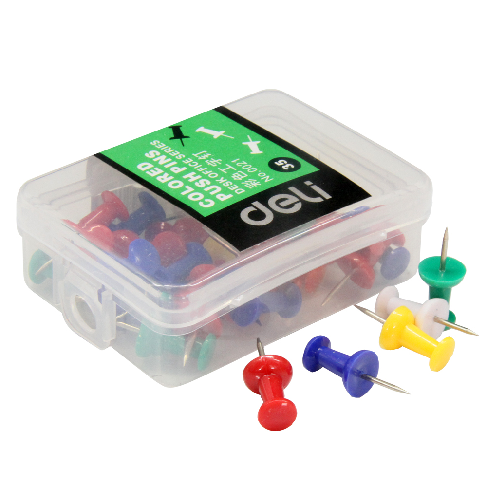 Deli paper clip 0021 color creative cute medium paperclip office supplies 29mm 35 pieces barrel
