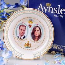 New Aynsley porcelain British-made 2011 wedding commemorative jewelry dish gift box gift spot