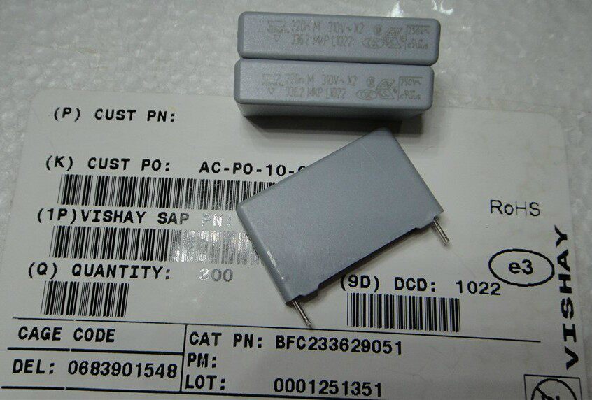 Germany VISHAY Vishay MKP 336 2 series 10V~2000V film fever capacitor (full range)