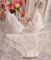 Đồ lót trong suốt gợi cảm C cup siêu mỏng D cup bra set size lớn B cup bra trắng Bra đẹp