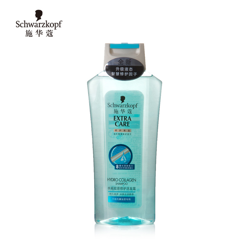【天猫超市】Schwarzkopf施华蔻水凝胶原修护洗发露400ml补水修护