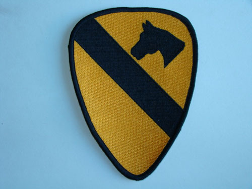 Embroidery badges USA A cavalier division arm badge Windcoat Jacket with Chapter Chest Badge