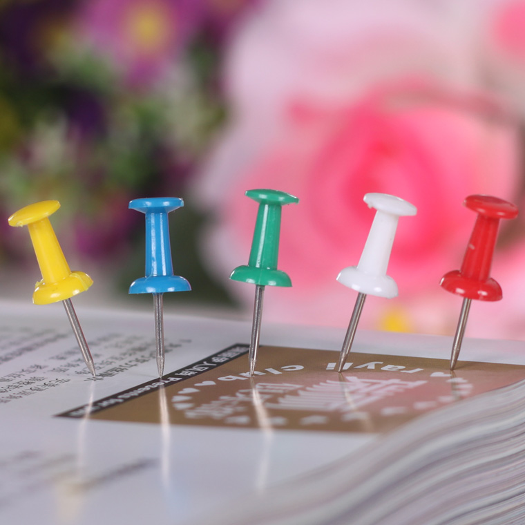 I-shaped nail pushpin painting cork board art nail drawing art nail figure color decorative big head plastic press nail