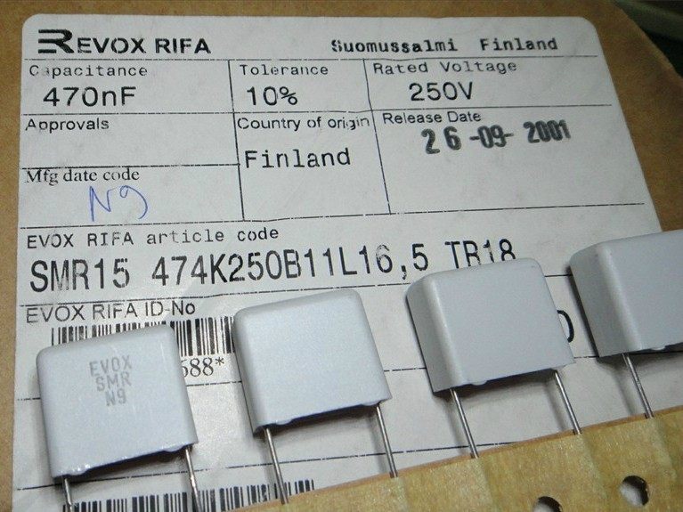 SWEDISH EVOX RIFA FORCE HAIR SMR SERIES 10V ~ 2000V FILM CAPACITIVE (full series)