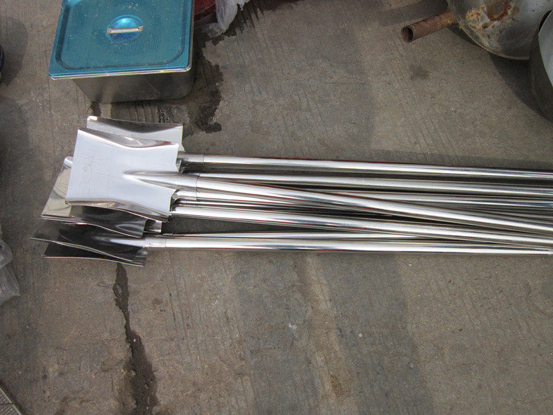 Long steel handle with edge stainless steel spatula Canteen cooking spatula cauldron spatula Hotel chef special cooking spatula