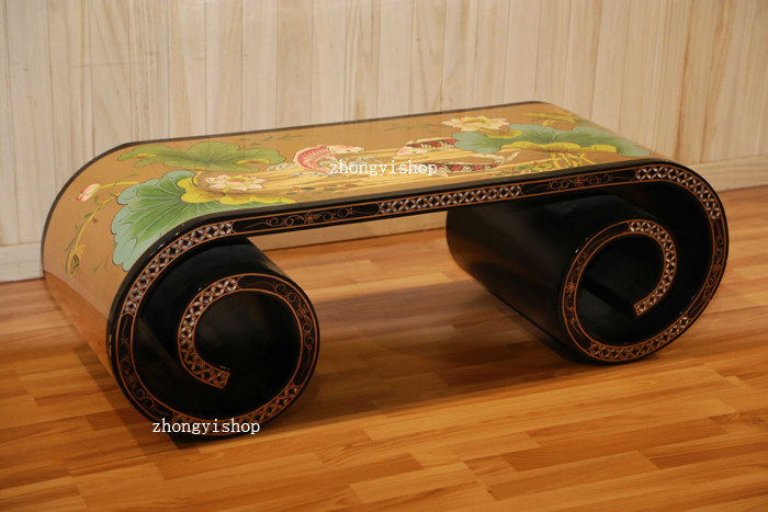 New Chinese classical antique hand draws Qing Qing Tai tea table books tables Kampo Peony NL 128