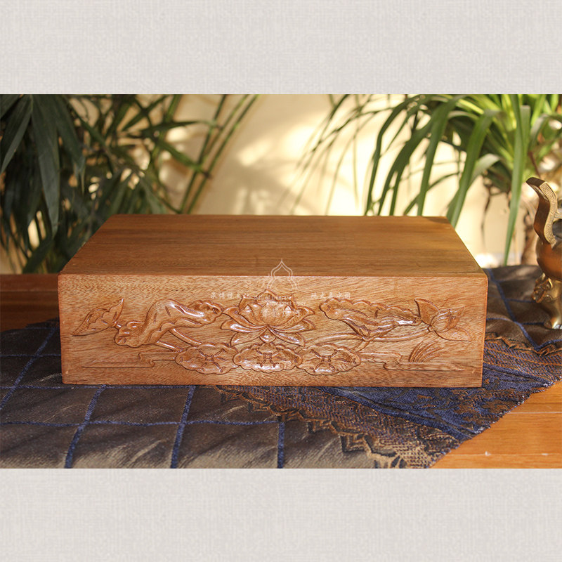 Solid Wood Buddha statue base camphor wood carving lotus flower Buddha platform Buddhist stand cabinet hanging cabinet for table can be customized