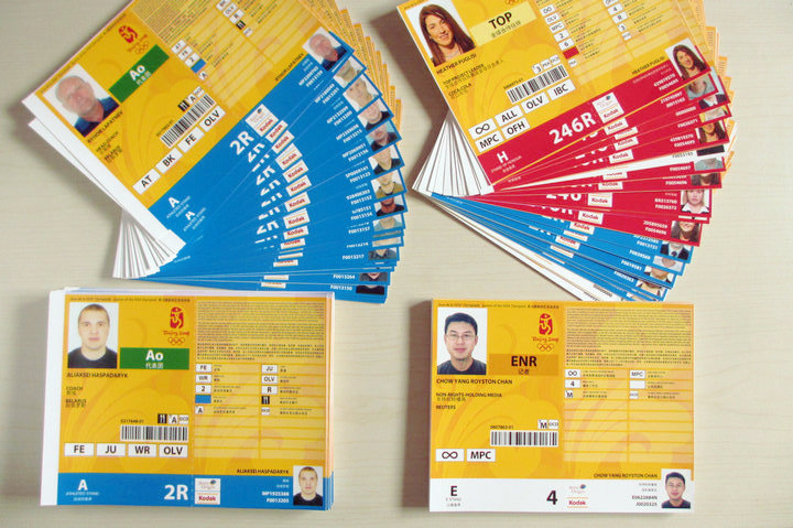2008 Beijing Olympic Games Kodak Photo Paper Registration Card Work Card Semi - Finished Products Original 140 different kinds