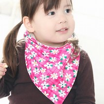 3873 South Korea imported organic cotton baby triangular napkin baby bib scarf bib