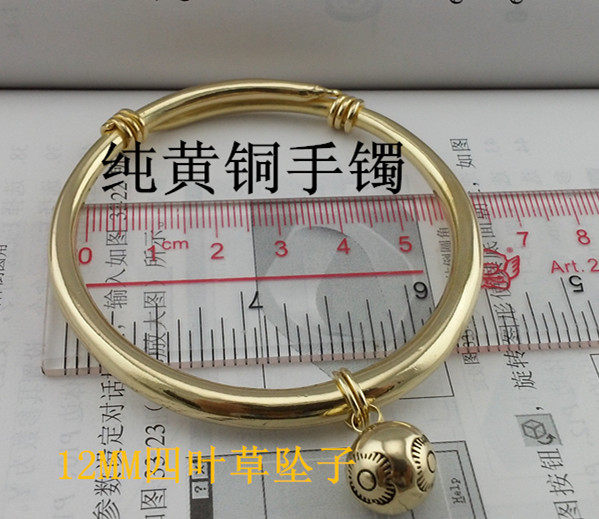Four-leaf clover pendant high-quality pure brass bracelet bracelet bracelet ethnic style jewelry