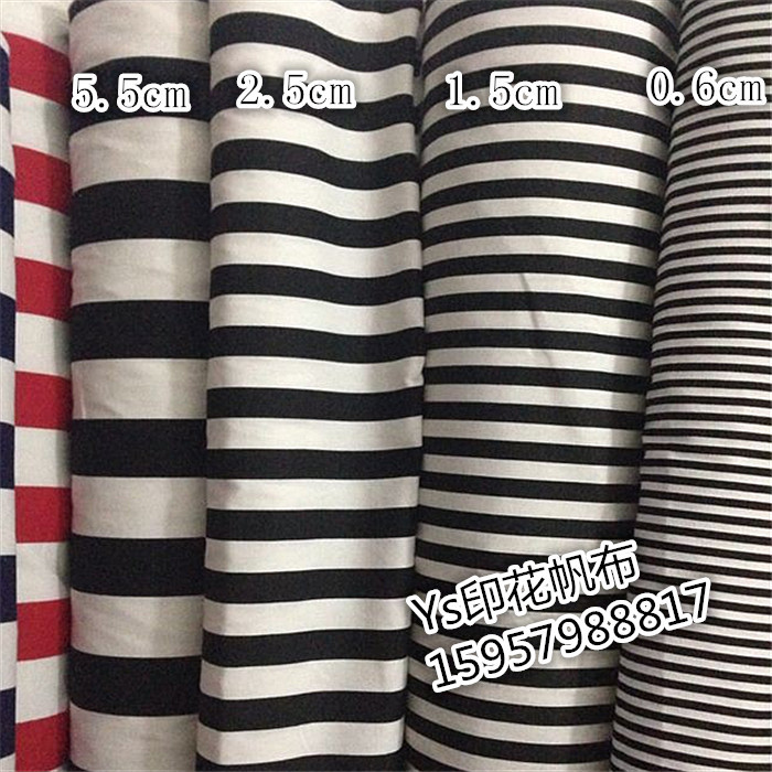 Thickened Cotton Black and White Striped Coarse Canvas Fabric Curtain Cushion Seat Cushion Sofa Towel Background Cloth Decorative Cloth