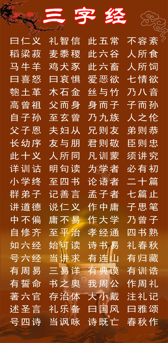 25素材三字经海报展板236海报印制