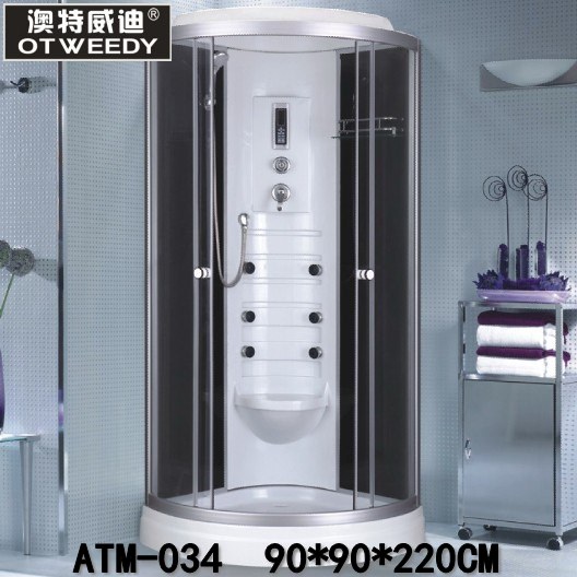 Special fan-shaped shower room integral with bathtub shower room glass room one-piece enclosed steam room room 034