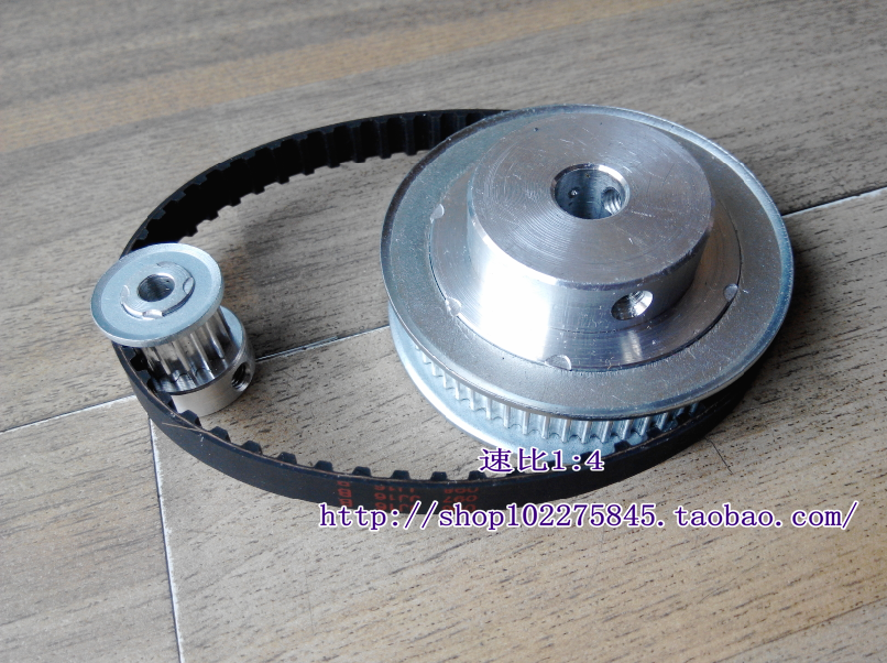 Synchronous wheel HTD3M arc gear ratio 1:10 aluminum alloy material can be matched with belt 3M12 teeth: 120