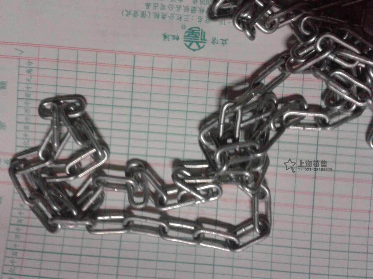 Iron galvanized chain welding chain iron chain chandelier chain diameter thick 2mm ring outer diameter 8*21mm long ring