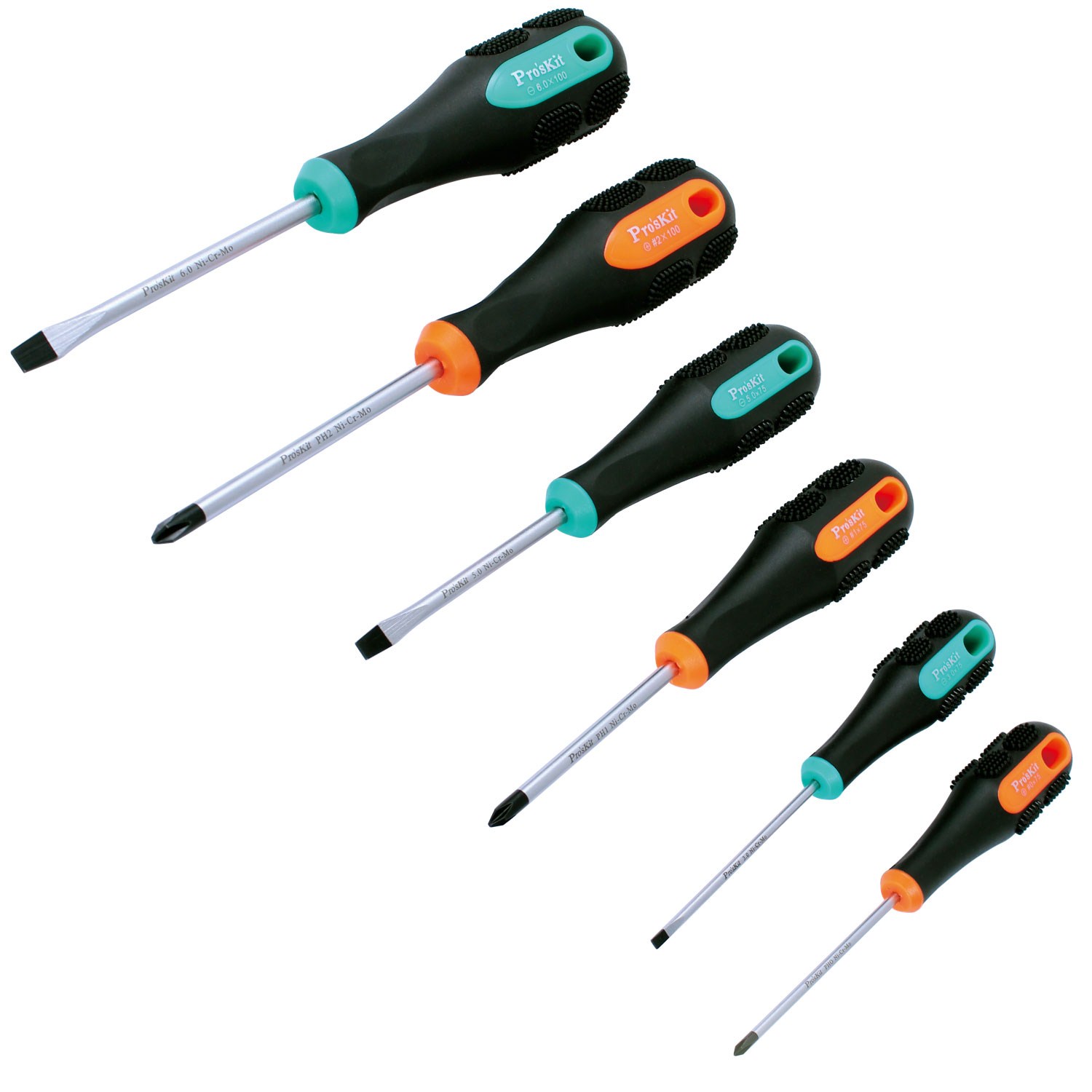 Taiwan's Baoworkers SD-2301 bicolor soft handle opener set (ten word for 6 sets) for maintenance of common driver equipment